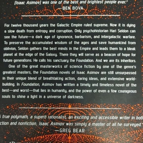3/$13 Foundation 3. Foundation. Adult sci-fi novel by Isaac Asimov - Picture 8 of 9